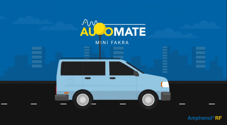 Sistema de conectores para automoción AUTOMATE® Mini-FAKRA  (Amphenol RF – inglés)