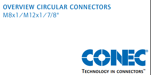 Resumen de conectores circulares M8, M12, 7/8″ (Conec – inglés)